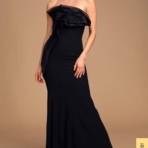 Lulus Social Celebration Strapless Maxi Dress